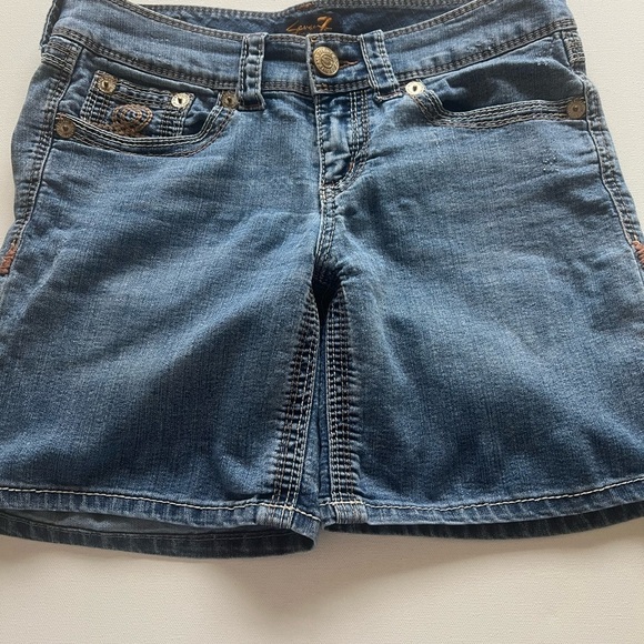 Seven7 Blue Denim with Orange Stitching Size 6 (E3) - Picture 2 of 10